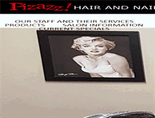Tablet Screenshot of pizazzsalonandspa.com